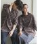 『ユニセックス』ボーダーエクストラルーズTシャツ