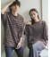 『ユニセックス』ボーダーエクストラルーズTシャツ