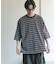 『ユニセックス』ボーダーエクストラルーズTシャツ