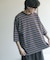 『ユニセックス』ボーダーエクストラルーズTシャツ