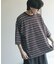 『ユニセックス』ボーダーエクストラルーズTシャツ