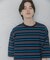 『ユニセックス』ボーダーエクストラルーズTシャツ