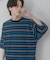 『ユニセックス』ボーダーエクストラルーズTシャツ