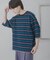 『ユニセックス』ボーダーエクストラルーズTシャツ