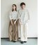 『ユニセックス』ボーダーエクストラルーズTシャツ