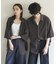 『ユニセックス』マイクロチェックエクストラルーズショートスリーブシャツ