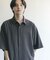 『ユニセックス』マイクロチェックエクストラルーズショートスリーブシャツ