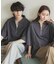 『ユニセックス』ダンボールポンチハーフジップショートスリーブTシャツ