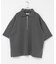 『ユニセックス』ダンボールポンチハーフジップショートスリーブTシャツ