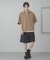 『ユニセックス』ダンボールポンチハーフジップショートスリーブTシャツ
