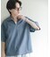 『ユニセックス』ダンボールポンチハーフジップショートスリーブTシャツ