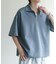 『ユニセックス』ダンボールポンチハーフジップショートスリーブTシャツ