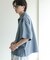 『ユニセックス』ダンボールポンチハーフジップショートスリーブTシャツ