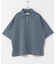 『ユニセックス』ダンボールポンチハーフジップショートスリーブTシャツ