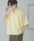 『ユニセックス』ダンボールポンチハーフジップショートスリーブTシャツ