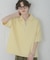 『ユニセックス』ダンボールポンチハーフジップショートスリーブTシャツ