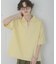 『ユニセックス』ダンボールポンチハーフジップショートスリーブTシャツ