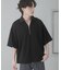 『ユニセックス』ダンボールポンチハーフジップショートスリーブTシャツ