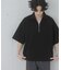『ユニセックス』ダンボールポンチハーフジップショートスリーブTシャツ