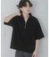 『ユニセックス』ダンボールポンチハーフジップショートスリーブTシャツ