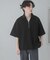 『ユニセックス』ダンボールポンチハーフジップショートスリーブTシャツ