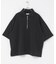 『ユニセックス』ダンボールポンチハーフジップショートスリーブTシャツ