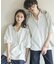 『ユニセックス』ダンボールポンチハーフジップショートスリーブTシャツ