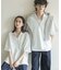 『ユニセックス』ダンボールポンチハーフジップショートスリーブTシャツ
