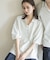 『ユニセックス』ダンボールポンチハーフジップショートスリーブTシャツ
