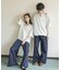 『ユニセックス』ダンボールポンチハーフジップショートスリーブTシャツ