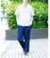 接触冷感デニムイージーパンツ