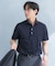 LIFE STYLE TAILOR　トリコットセミワイド半袖プルオーバー無地