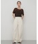 シャーリングシアートップ(5分袖)