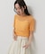 シャーリングシアートップ(5分袖)