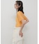 シャーリングシアートップ(5分袖)