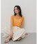 シャーリングシアートップ(5分袖)