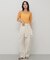 シャーリングシアートップ(5分袖)