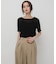 シャーリングシアートップ(5分袖)