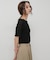 シャーリングシアートップ(5分袖)