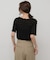 シャーリングシアートップ(5分袖)