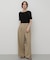 シャーリングシアートップ(5分袖)
