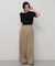 シャーリングシアートップ(5分袖)