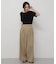 シャーリングシアートップ(5分袖)