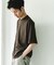 コットンレーヨンクルーネック ショートスリーブ Tシャツ