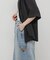 サイドカットアウトデニムスカート