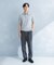 LIFE STYLE TAILOR　リネンライクコンフォータブル1タックパンツ