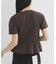 シャーリングデザインプリントTEE