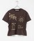 シャーリングデザインプリントTEE