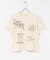 シャーリングデザインプリントTEE