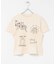 シャーリングデザインプリントTEE